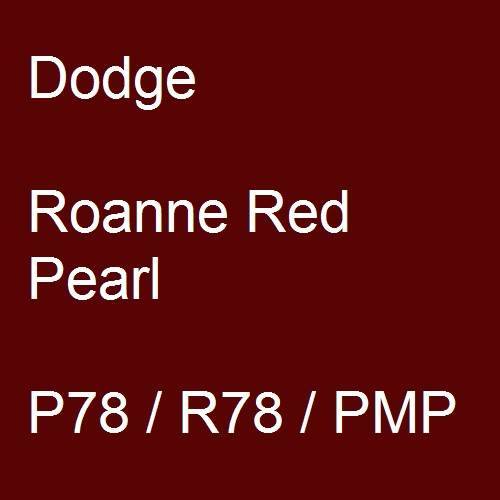 Dodge, Roanne Red Pearl, P78 / R78 / PMP.